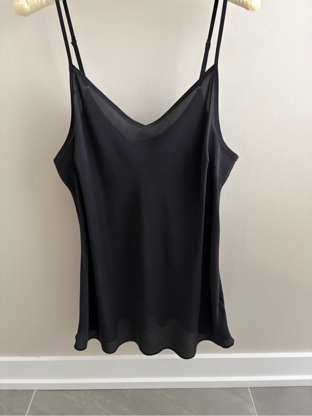 J. Crew black silk camisole with adjustable straps